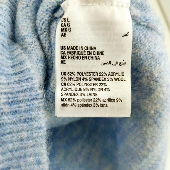 Style & Co.Cozy Mock Neck Heather Blue Cozy Knit Sweater Size Large - Picture 6 of 7